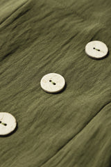 Jungle Green Solid Color Buttoned Straight Leg Overall Jumpsuits & Rompers JT's Designer Fashion