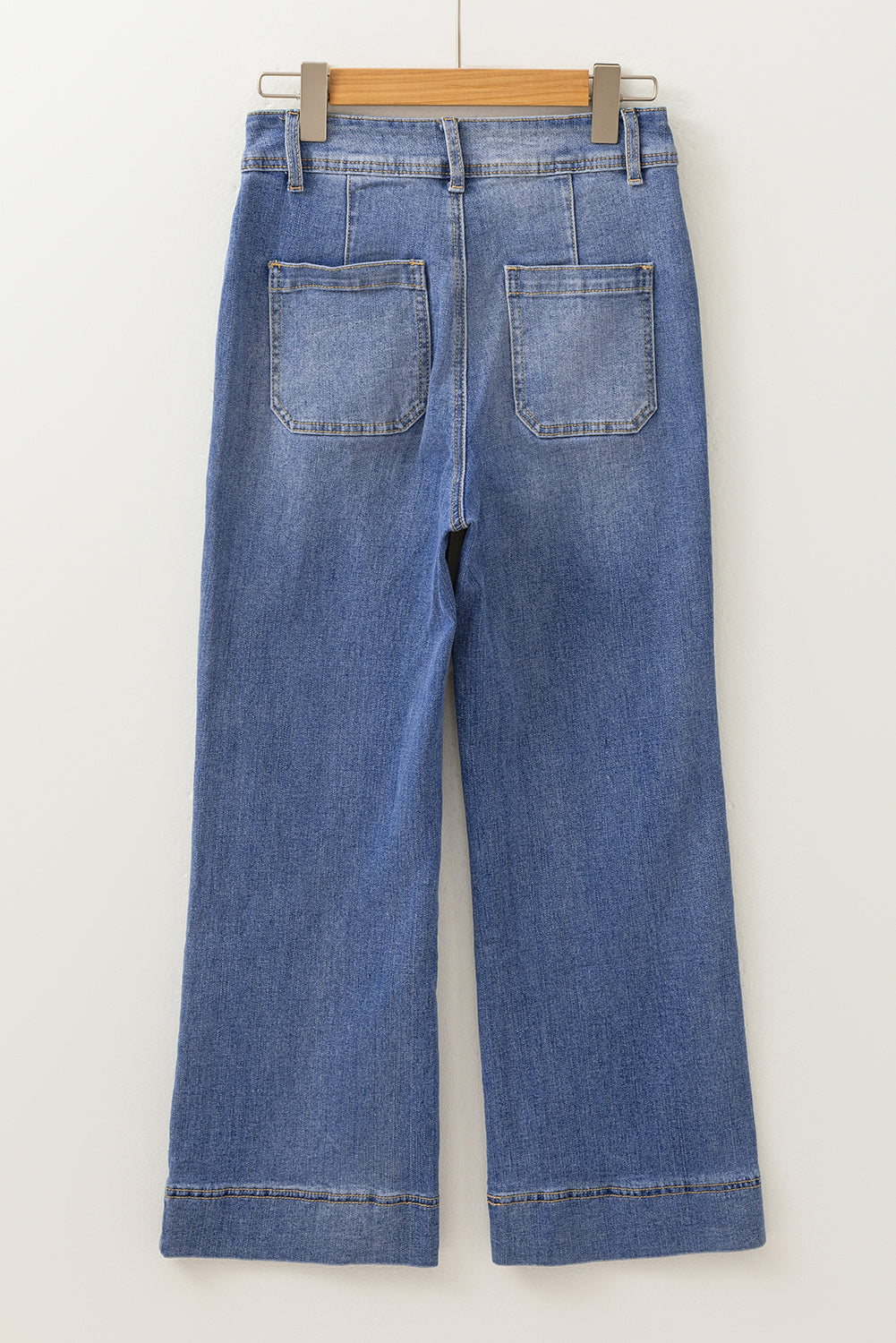 Ashleigh Blue Mineral Wash High Waist Bell Bottom Crop Jeans Jeans JT's Designer Fashion