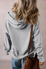 Light Grey Fleece Lined Kangaroo Pocket Drawstring Chunky Hoodie Sweatshirts & Hoodies JT's Designer Fashion