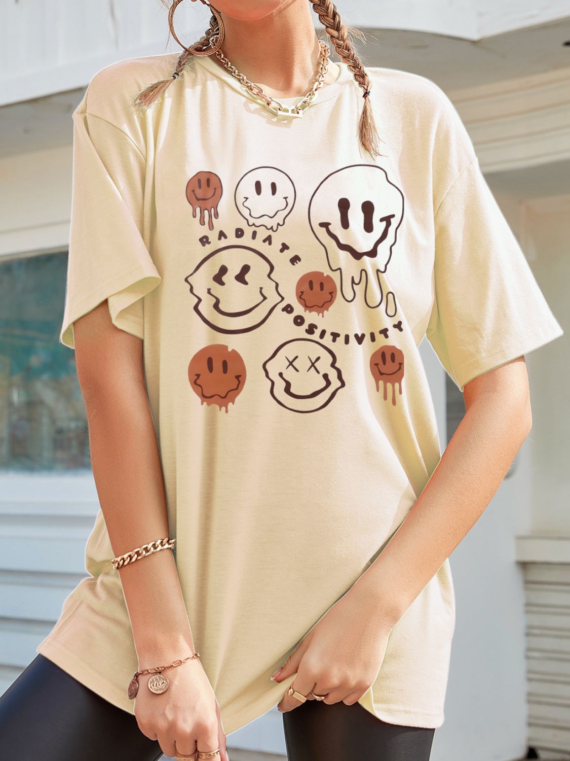 Graphic Round Neck Half Sleeve T-Shirt T-Shirts JT's Designer Fashion