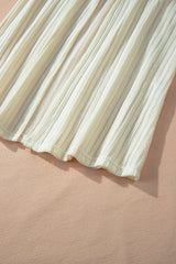 Beige Textured Lantern Sleeve Open Kimono Kimonos JT's Designer Fashion