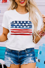 White American Flag Graphic Fashion Tee Graphic Tees JT's Designer Fashion