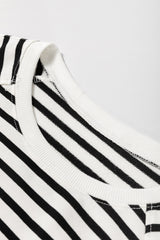 Black Stripe Raglan Sleeve Side Slits Loose Sweatshirt Sweatshirts & Hoodies JT's Designer Fashion