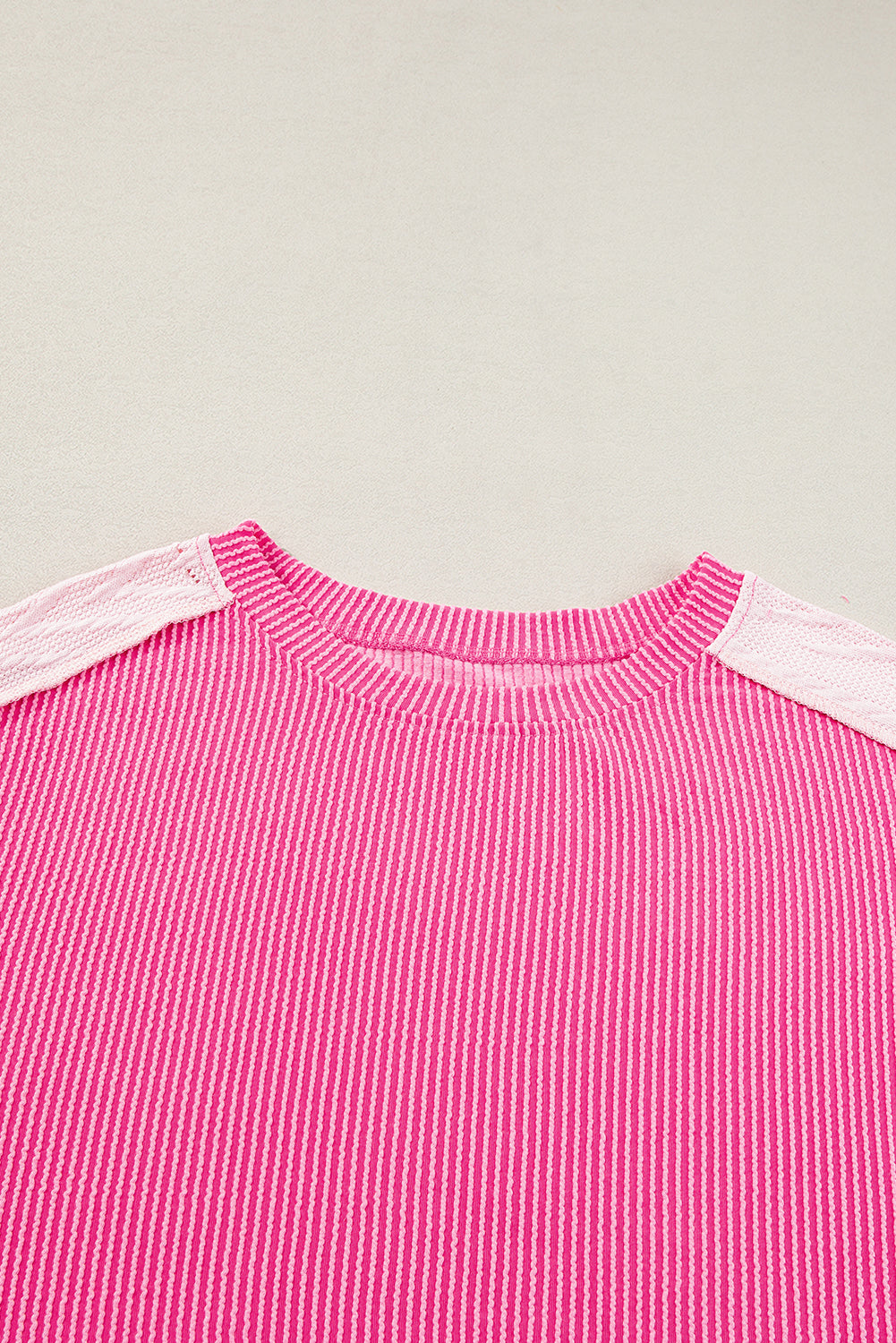 Bonbon Cable Knit Colorblock Exposed Seam Sweatshirt Sweatshirts & Hoodies JT's Designer Fashion