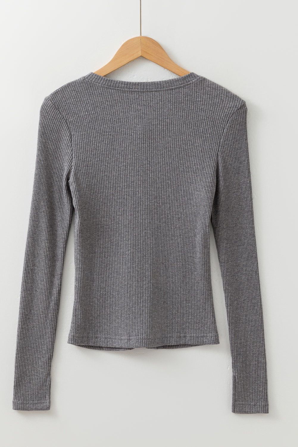 Sleet Ribbed Knit Button Down Slim Cardigan Cardigans JT's Designer Fashion