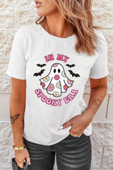 White IN MY SPOOKY ERA Halloween Ghost Graphic Tee Graphic Tees JT's Designer Fashion