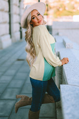 Leopard Patchwork Color Block Ribbed Long Sleeve Top Long Sleeve Tops JT's Designer Fashion