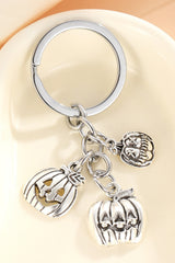 Silvery Halloween Pumpkin Face Alloy Keychain Other Accessories JT's Designer Fashion