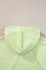 Meadow Mist Green Textured Cropped Hoodie and Shorts Set Short Sets JT's Designer Fashion