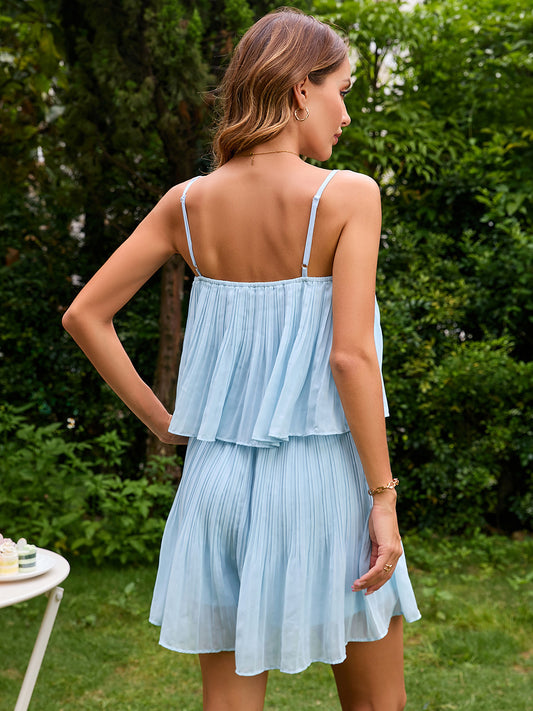 Layered Square Neck Mini Cami Dress Mini Dresses JT's Designer Fashion