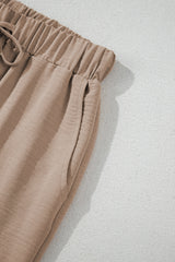 Goat Buttoned Vest Drawstring Wide Leg Pants 2pcs Set Pant Sets JT's Designer Fashion