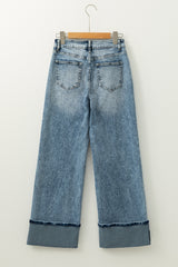 Myosotis High Rise Button Zip Fly Medium Wash Jeans Jeans JT's Designer Fashion
