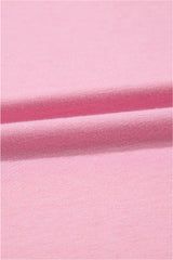 Pink Solid Color T-shirt High Waist Pocketed Long Dress Maxi Dresses JT's Designer Fashion