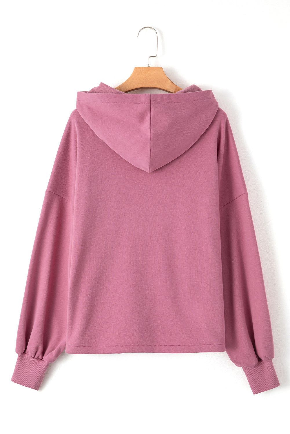 Valerian Fleece Lined Half Zipper Kangaroo Pockets Loose Hoodie Sweatshirts & Hoodies JT's Designer Fashion