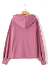 Valerian Fleece Lined Half Zipper Kangaroo Pockets Loose Hoodie Sweatshirts & Hoodies JT's Designer Fashion
