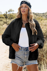 Black Floral Quilted Jacket Black 97%Polyester+3%Elastane Jackets JT's Designer Fashion