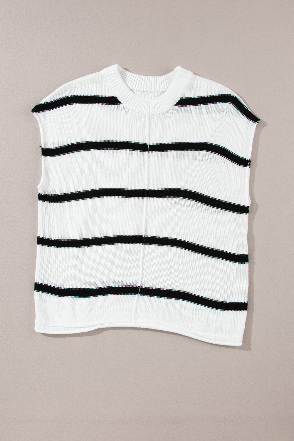 White Striped Batwing Sleeve Sweater Tee Sweaters & Cardigans JT's Designer Fashion