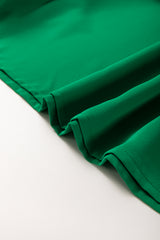 Green Oversized Color Block Boat Neck Tunic Blouse Blouses & Shirts JT's Designer Fashion