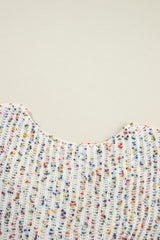 White Confetti Reversible Twist Sweater Sweaters JT's Designer Fashion