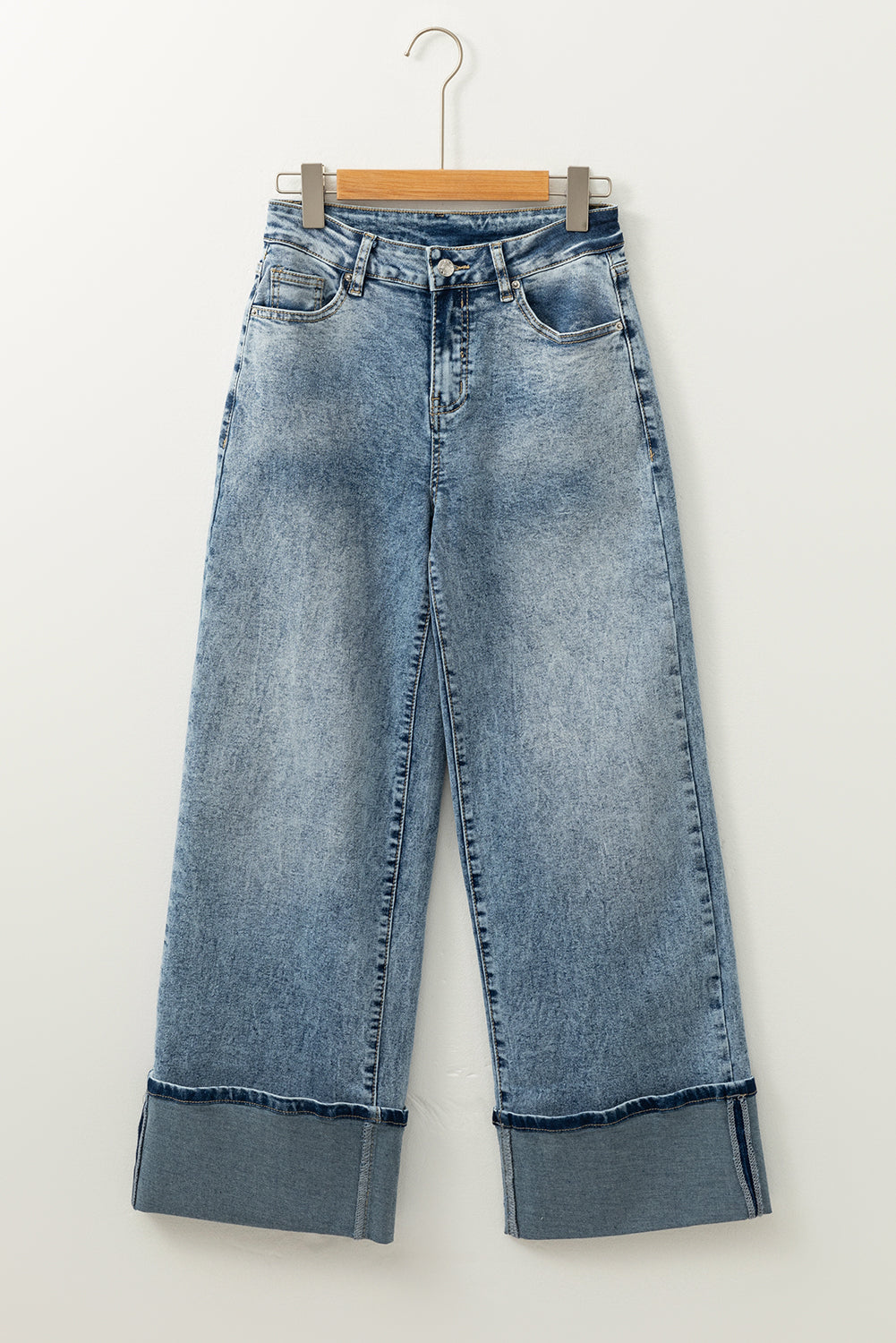 Myosotis High Rise Button Zip Fly Medium Wash Jeans Jeans JT's Designer Fashion