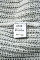 Gray Buttoned Drop Shoulder Oversized Sweater Sweaters & Cardigans JT's Designer Fashion