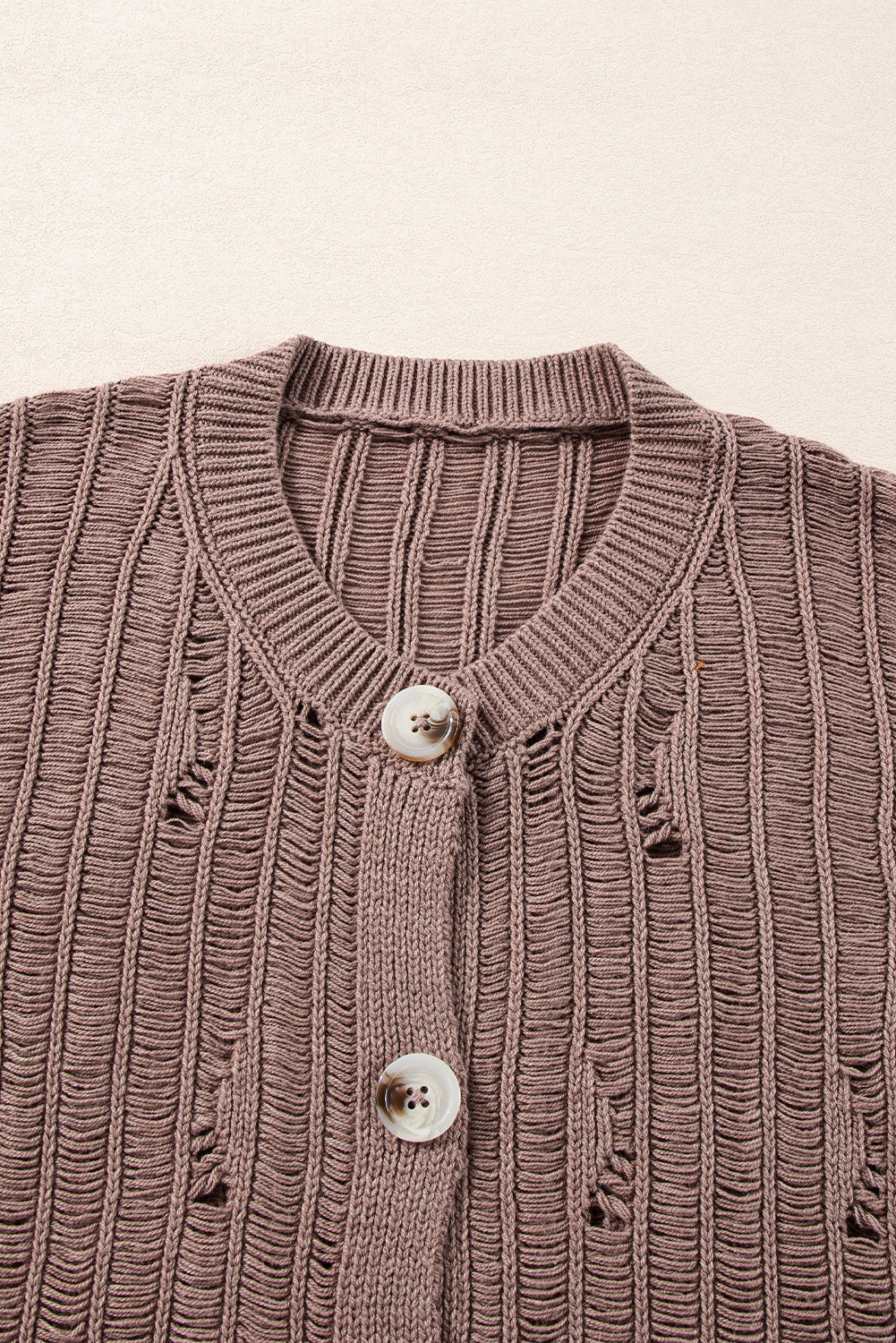Goat Cut Out Textured Knit Buttoned Cardigan Cardigans JT's Designer Fashion