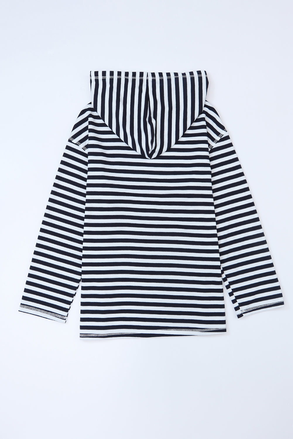 Stripe Kangaroo Pocket Drawstring Hoodie Sweatshirts & Hoodies JT's Designer Fashion