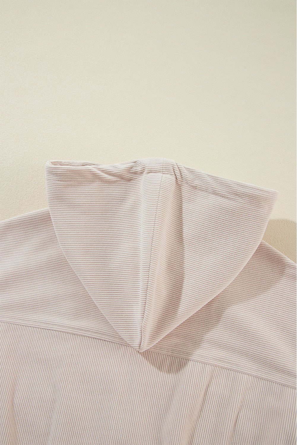 White Corduroy Drawstring Hooded Pocket Zip Up Jacket Jackets JT's Designer Fashion