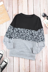 Colorblock Contrast Stitching Sweatshirt with Slits Sweatshirts & Hoodies JT's Designer Fashion