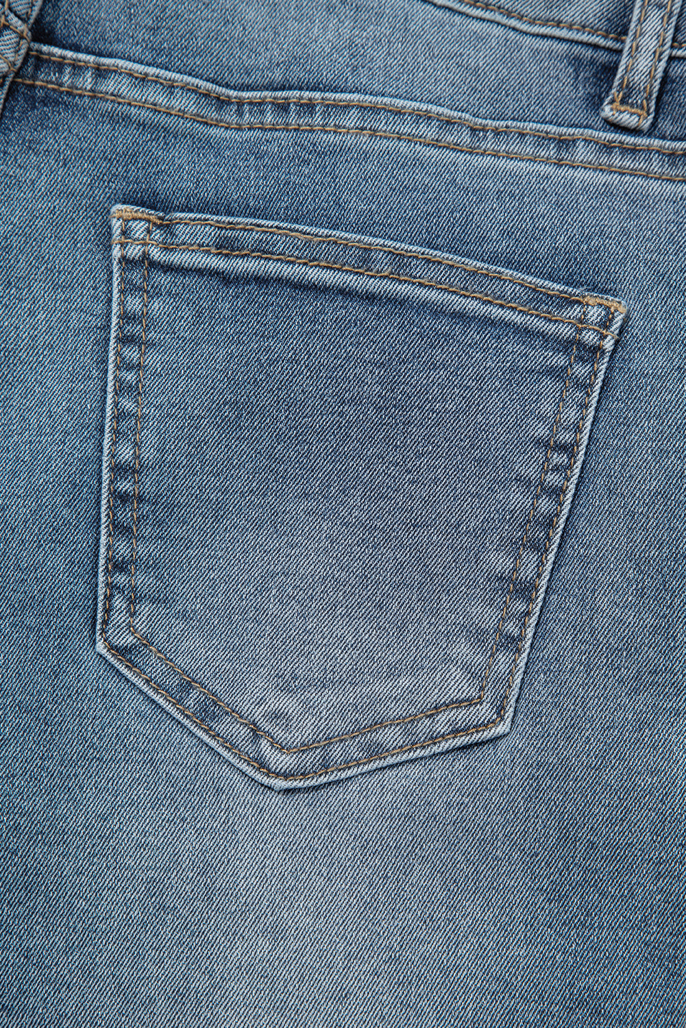Beau Blue Slightly Distressed Ankle-length Straight Jeans Jeans JT's Designer Fashion