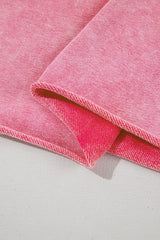 Sachet Pink Mineral Wash Raw Edge Ruffle Mini Dress Mini Dresses JT's Designer Fashion