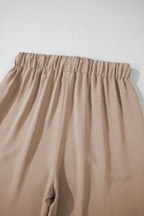 Goat Buttoned Vest Drawstring Wide Leg Pants 2pcs Set Pant Sets JT's Designer Fashion