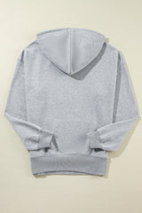 Light Grey Fleece Lined Kangaroo Pocket Drawstring Chunky Hoodie Sweatshirts & Hoodies JT's Designer Fashion