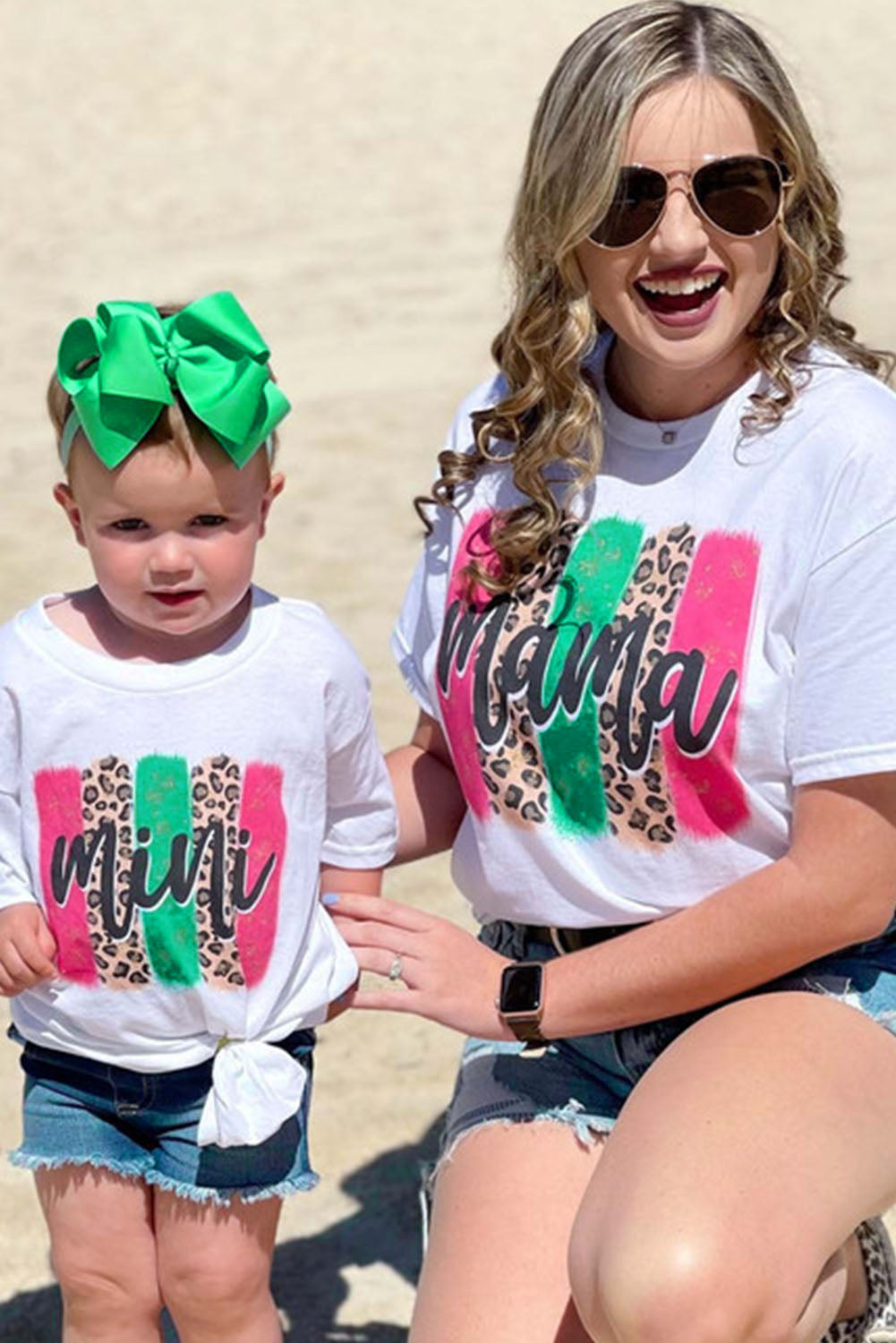 White Mama Leopard Brush Stroke Graphic T Shirt Graphic Tees JT's Designer Fashion