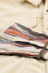 Button Up Pockets Striped Color Block Corduroy Jacket Jackets JT's Designer Fashion