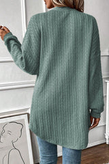 Canton Textured Knit Side Pockets Open Front Cardigan Cardigans JT's Designer Fashion