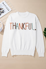 White Thankful Ivory Embroidered Sweater Sweaters JT's Designer Fashion