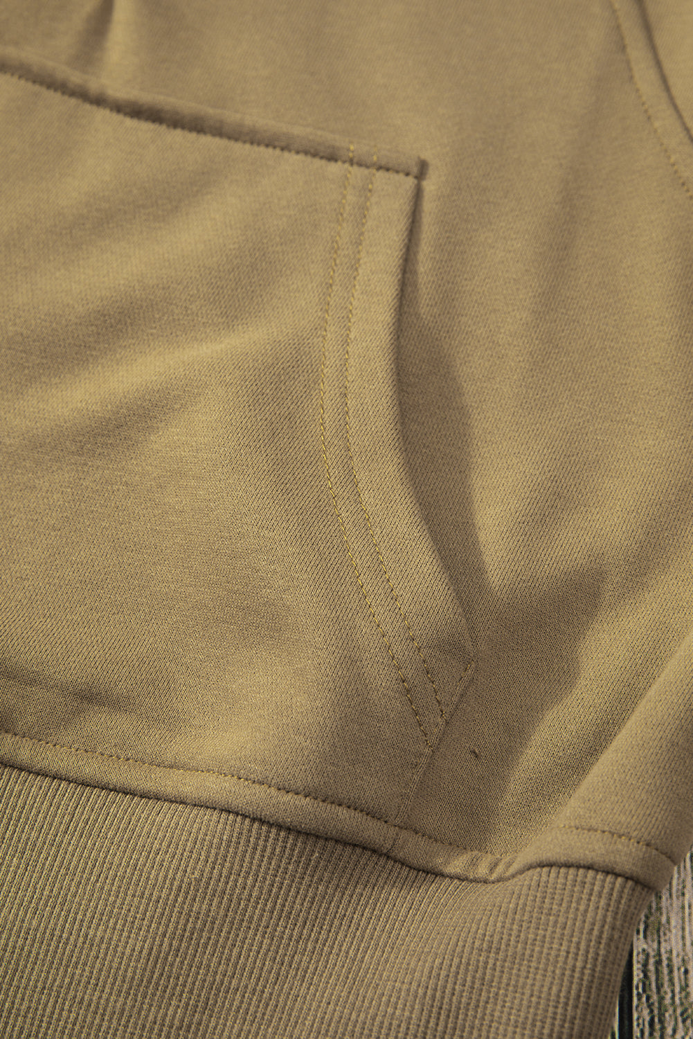 Brown Quarter Zip Stand Neck Kangaroo Pocket Sweatshirt Sweatshirts & Hoodies JT's Designer Fashion