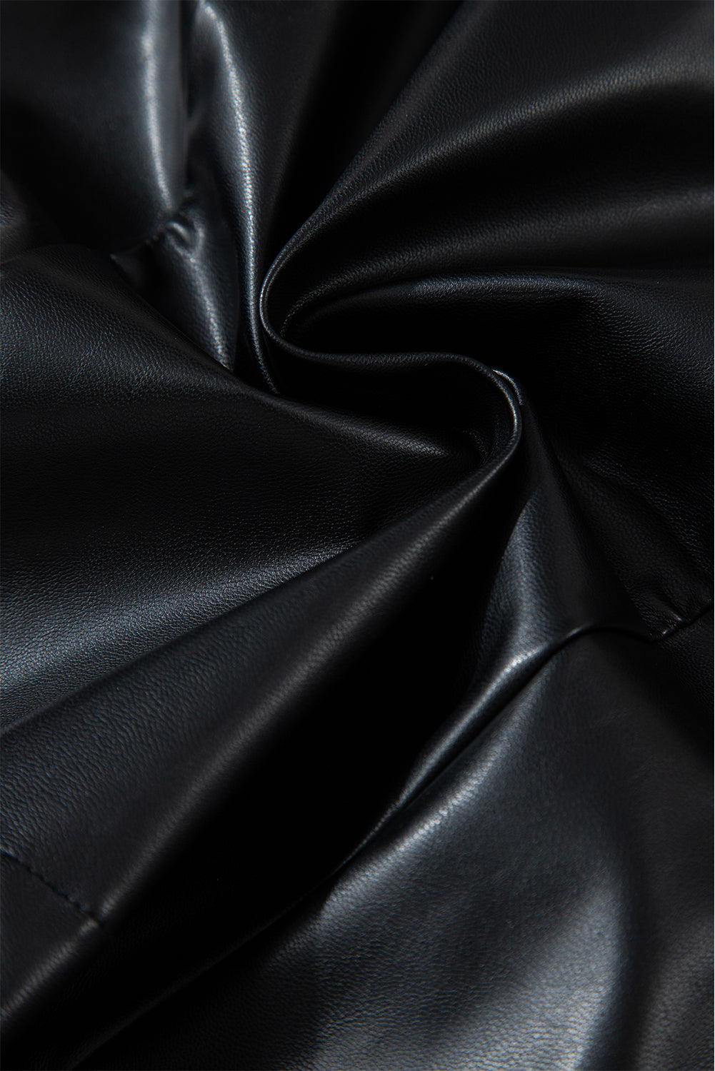 Black PU Leather Side Slits Slim Fit High Waist Mini Skirt Skirts & Petticoat JT's Designer Fashion