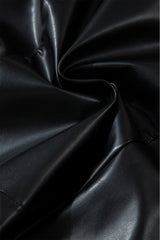 Black PU Leather Side Slits Slim Fit High Waist Mini Skirt Skirts & Petticoat JT's Designer Fashion