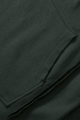 Gray Exposed Seam Raw Edge Hoodie with Pockets Sweatshirts & Hoodies JT's Designer Fashion