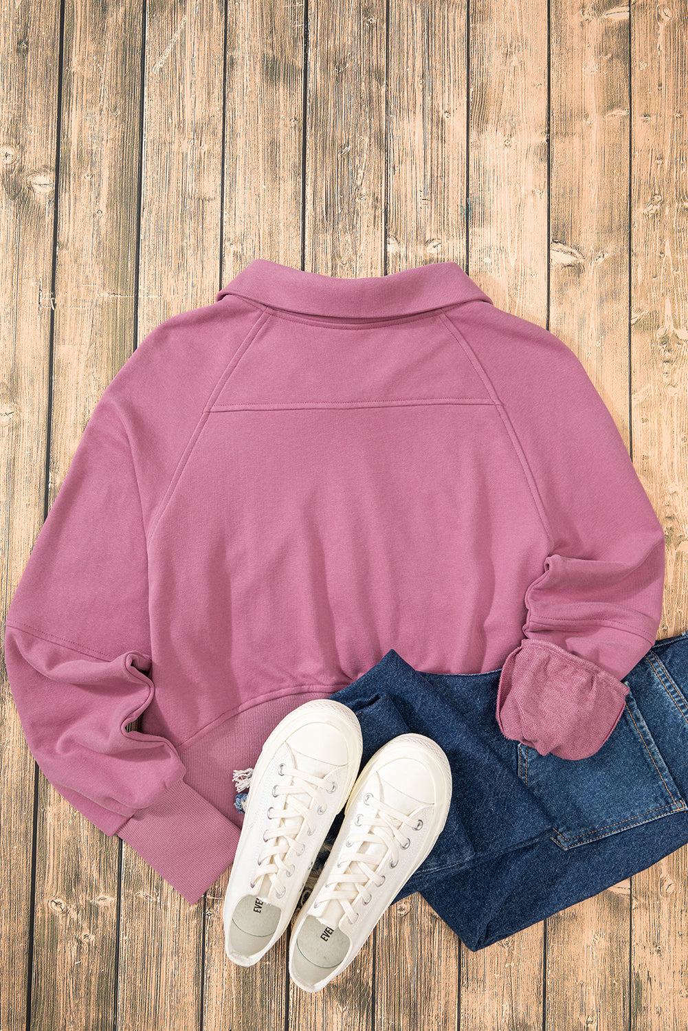 Valerian Quarter Zip Stand Neck Kangaroo Pocket Sweatshirt Sweatshirts & Hoodies JT's Designer Fashion