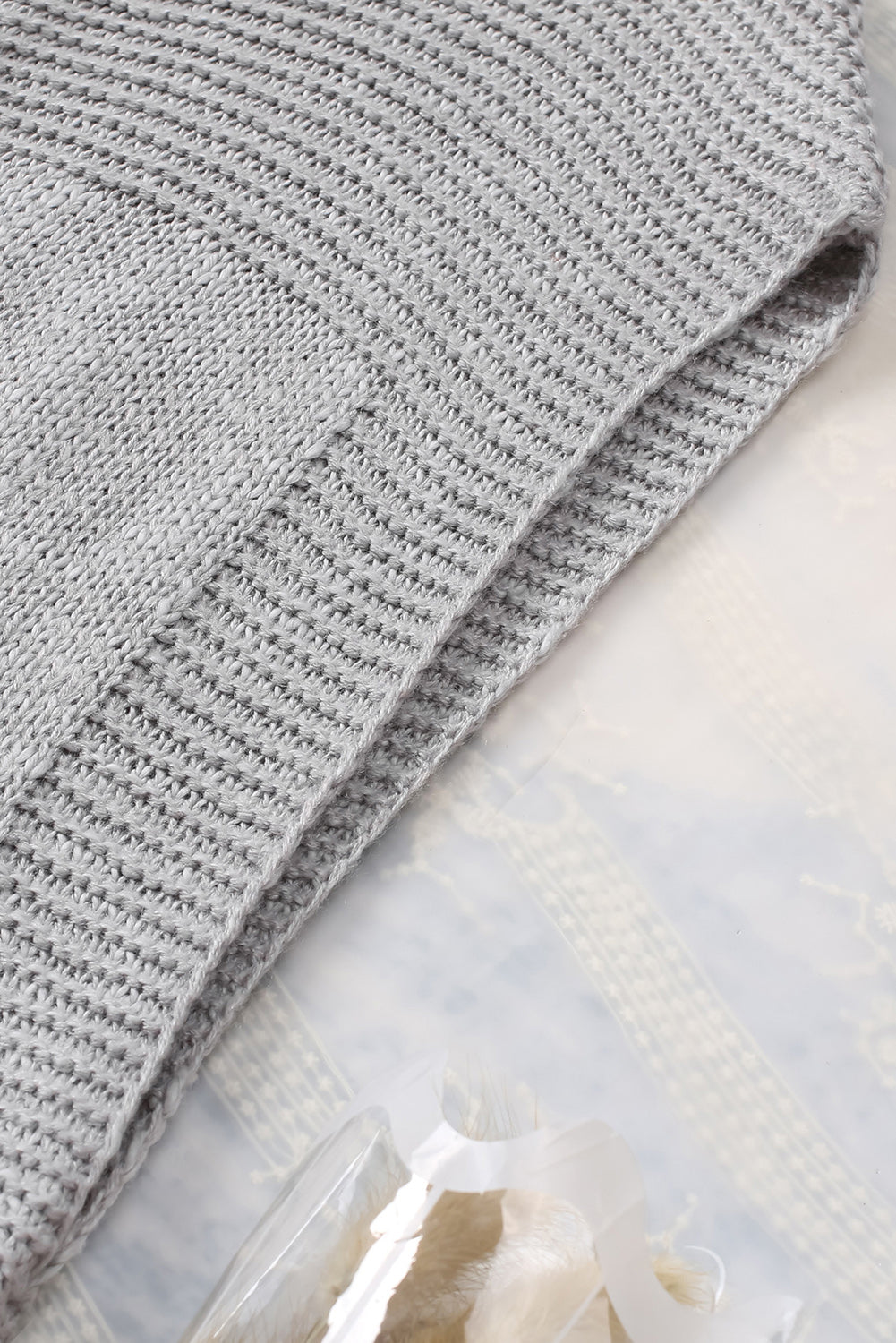 Gray Basic Vest Cardigan Sweater Sweaters & Cardigans JT's Designer Fashion