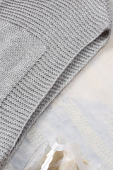 Gray Basic Vest Cardigan Sweater Sweaters & Cardigans JT's Designer Fashion