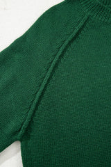Evergreen Raglan Sleeve Crew Neck Sweater Sweaters JT's Designer Fashion