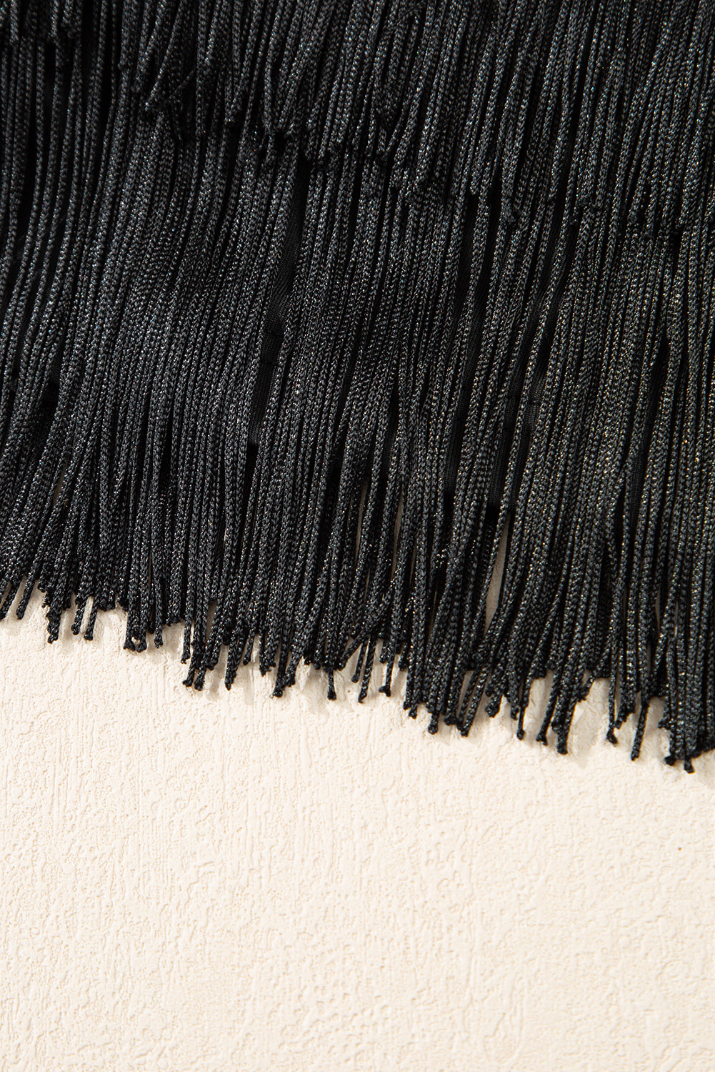 Black Tiered Fringe Trimmed Mini Skirt Skirts & Petticoat JT's Designer Fashion