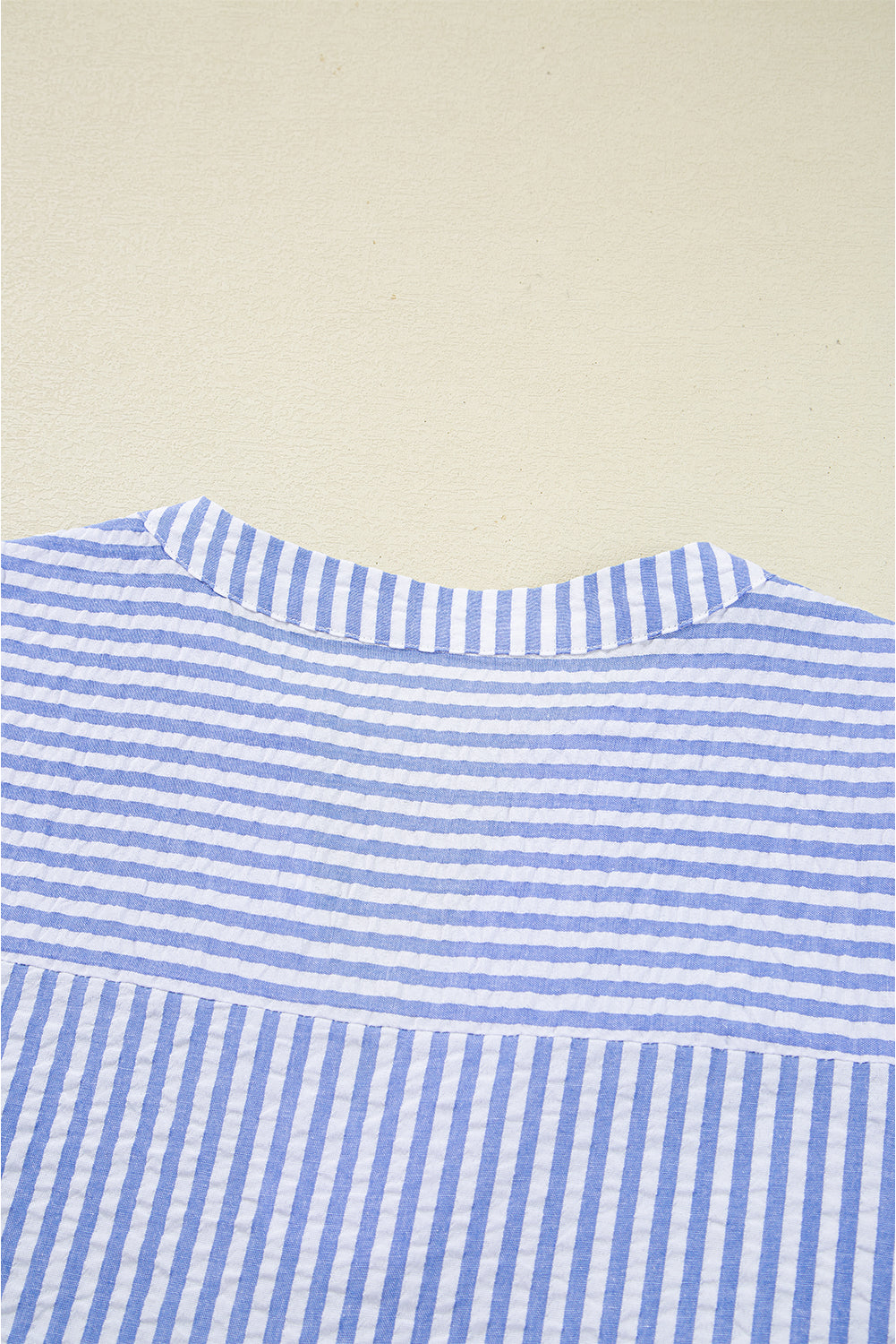 Sky Blue Stripe Bracelet Sleeve Tiered Shift Dress with Pockets JT's Designer Fashion