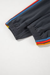 Dark Grey Counting Rainbows High Waist Sweatpants Pants & Culotte JT's Designer Fashion
