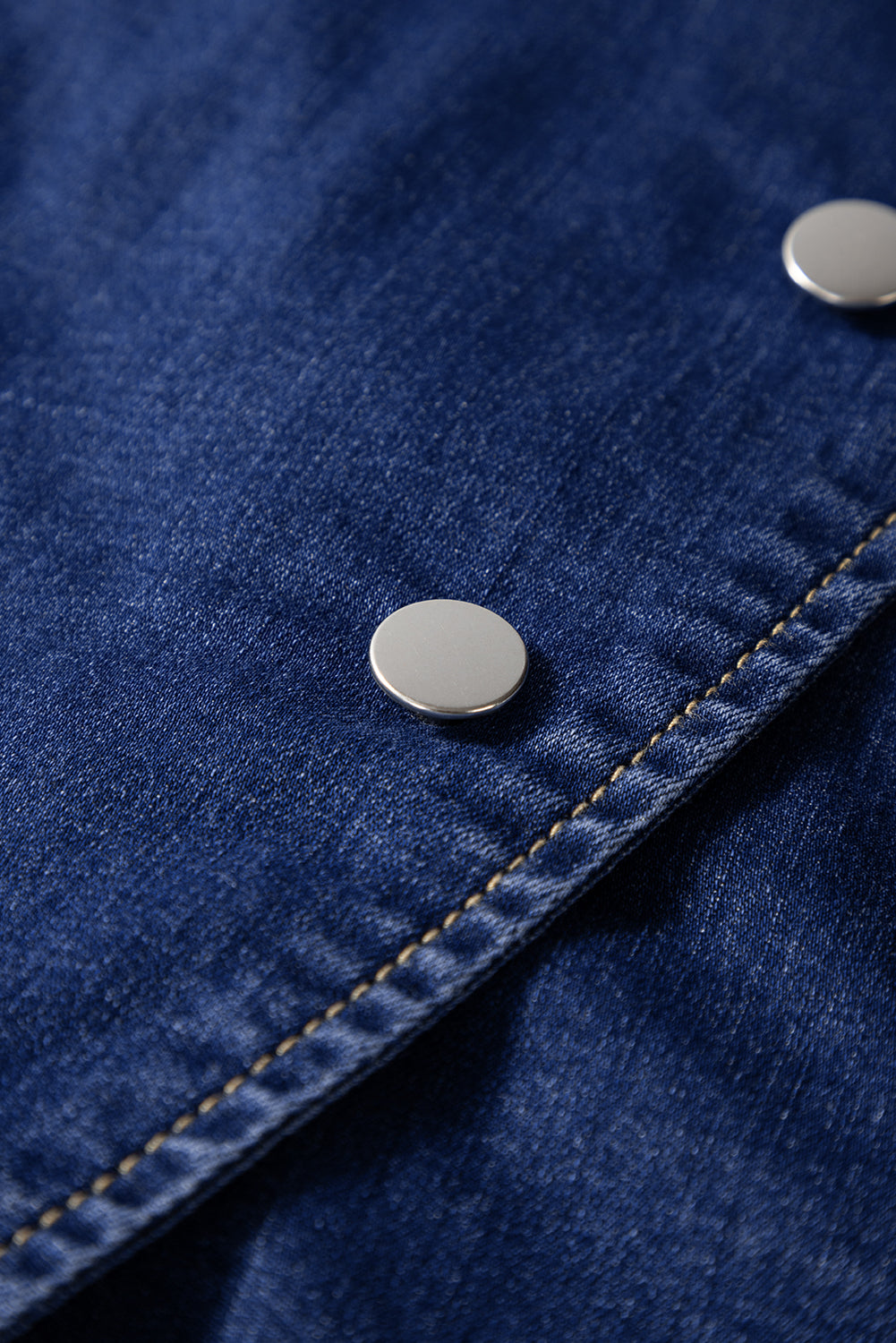 Bluing Asymmetric Wrapped Buttoned High Waist Denim Shorts Denim Shorts JT's Designer Fashion