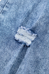 Ashleigh Blue Mineral Wash Bottom Cuff Distressed Wide Leg Jeans Jeans JT's Designer Fashion